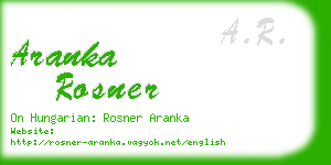 aranka rosner business card